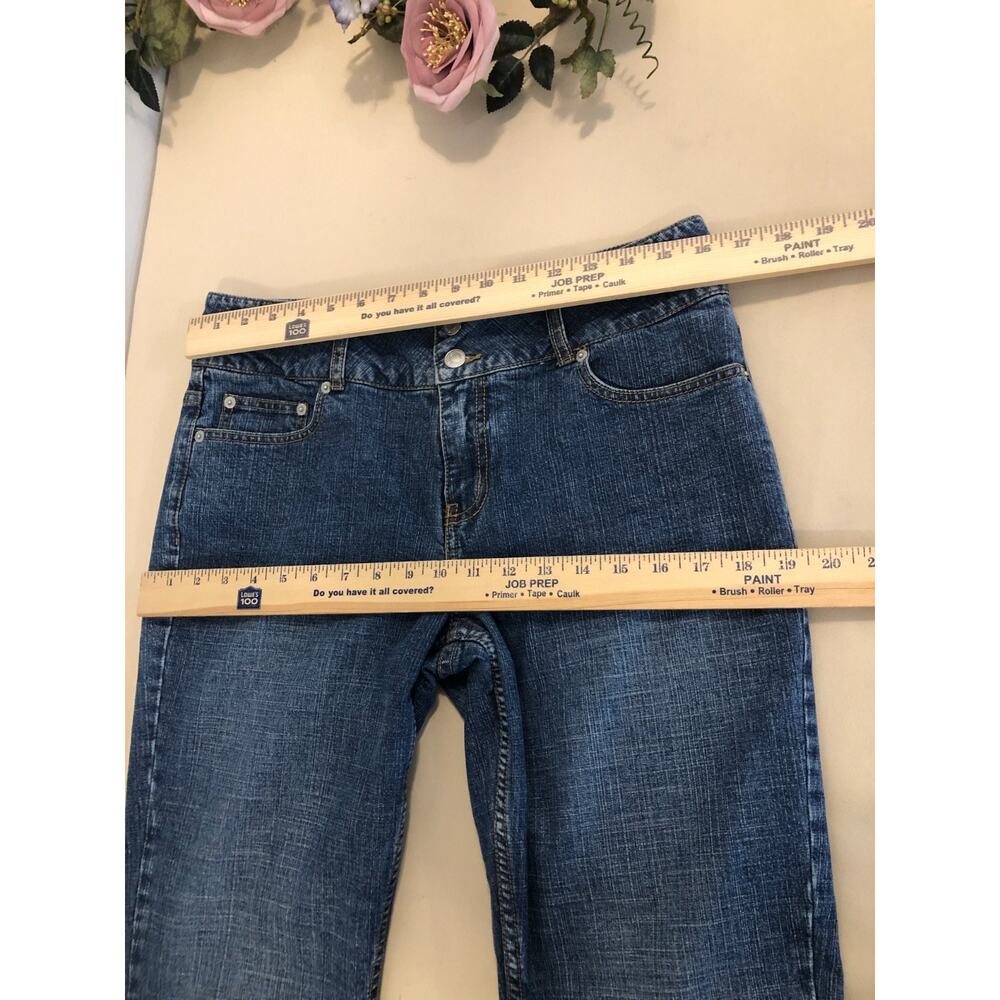London Jeans Women's Size 10 Blue Denim Bootcut Double Button Streetwear Lined - Picture 7 of 9
